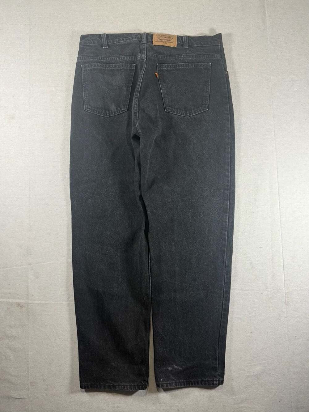 Vintage Levi's 634 Orange Tab Relaxed Fit Black Denim Jeans 1980s 34x30